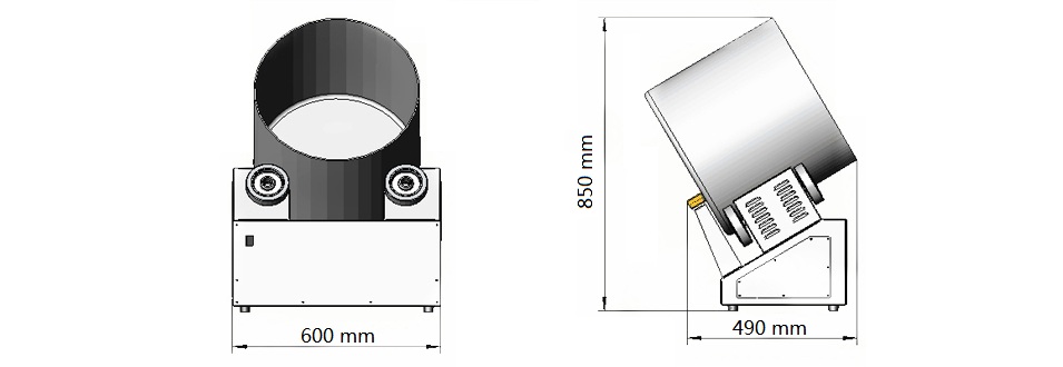 Coater mixer tumbler for snack foods