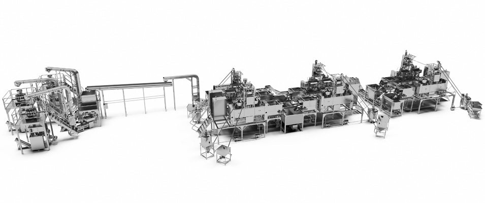 Induction Popcorn Line and packing line