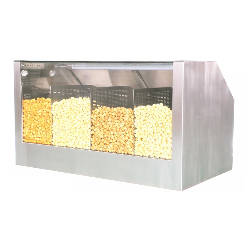 Popcorn staging cabinet for cinema and commercial popcorn business