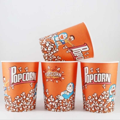 Cardboard Popcorn Cup Snack Fast Food Packaging Box