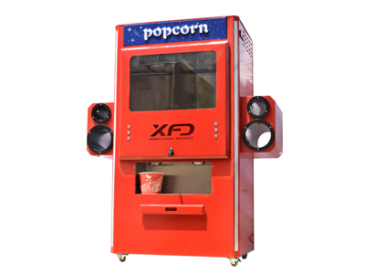 Deluxe Self-Serve 6' Touch Screen Popcorn Dispenser With Auger